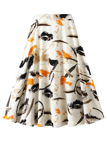 Airchics jupe longue trapèze mousseline motif mode femme